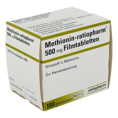 METHIONIN-ratiopharm 500 mg Filmtabletten 100 Stck N3