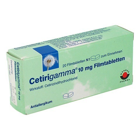 CETIRIGAMMA 10 mg Filmtabletten 20 Stck N1