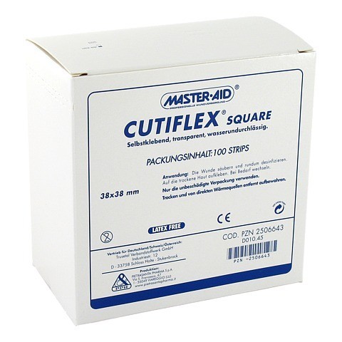 CUTIFLEX Folien-Pflaster square 38x38 mm MasterAid 100 Stück