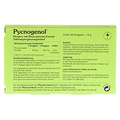 Pycnogenol Kiefernrindenextrakt 60 Stück - Rückseite
