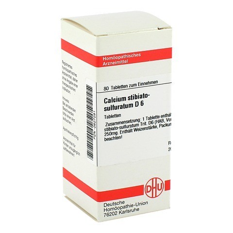 CALCIUM STIBIATO sulfuratum D 6 Tabletten 80 Stck N1
