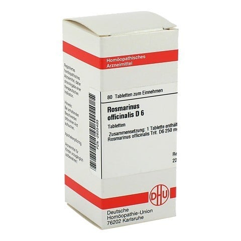 ROSMARINUS OFFICINALIS D 6 Tabletten 80 Stück N1