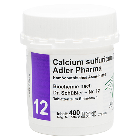 BIOCHEMIE Adler 12 Calcium sulfuricum D 6 Tabl. 400 Stück