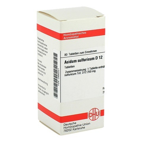 ACIDUM SULFURICUM D 12 Tabletten 80 Stück N1
