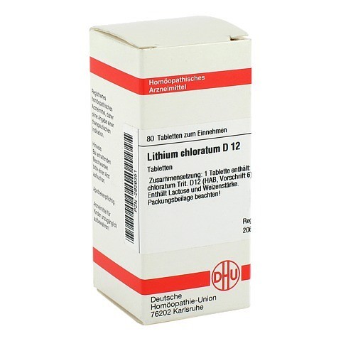 LITHIUM CHLORATUM D 12 Tabletten 80 Stck
