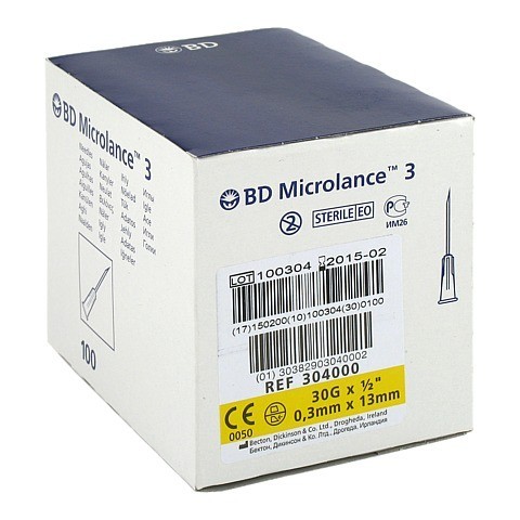 BD Microlance Kanle 30 G 1/2 0,29x13 mm 100 Stck