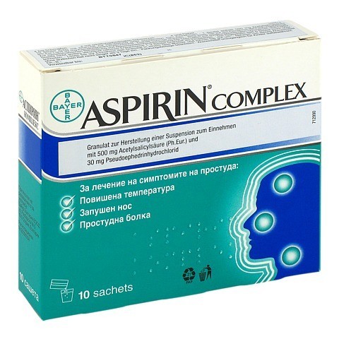 ASPIRIN COMPLEX Btl.m.Gran.z.Herst.e.Susp.z.Einn. 10 Stck N1