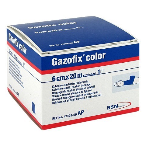 GAZOFIX color Fixierbinde 6 cmx20 m blau 1 Stck