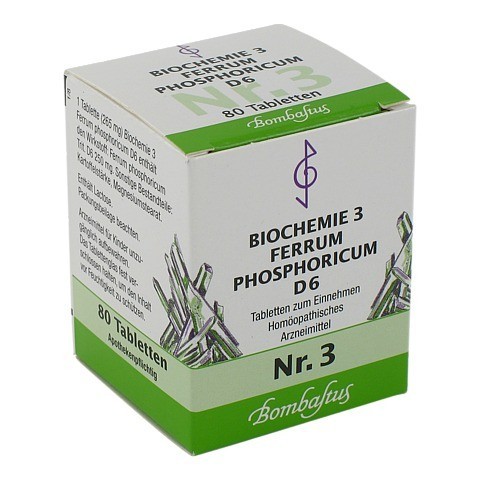 BIOCHEMIE 3 Ferrum phosphoricum D 6 Tabletten 80 Stück N1