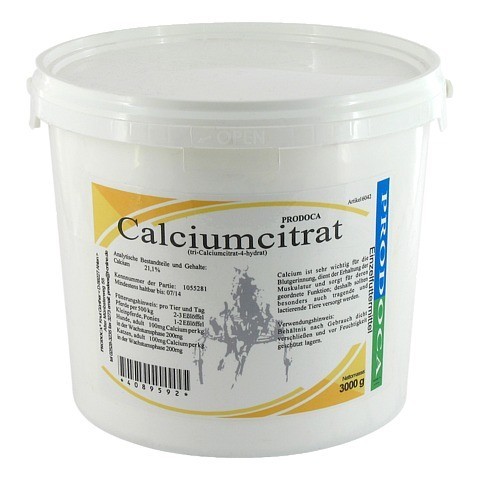 CALCIUMCITRAT Pulver vet. 3000 Gramm