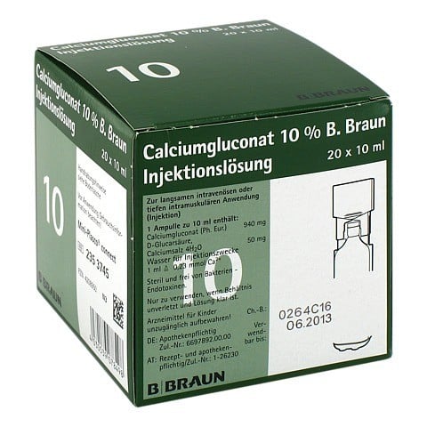 CALCIUMGLUCONAT 10% MPC Injektionslösung 20x10 Milliliter N3