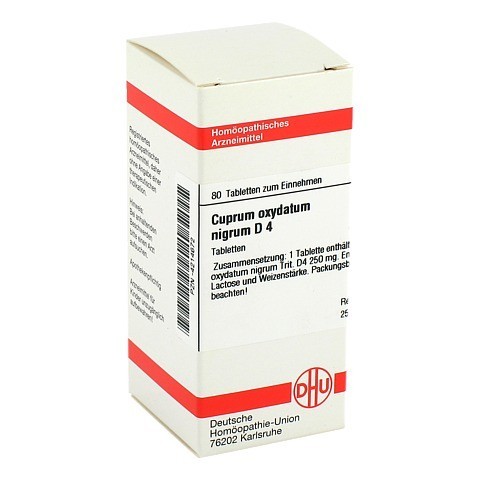 CUPRUM OXYDATUM nigrum D 4 Tabletten 80 Stück N1