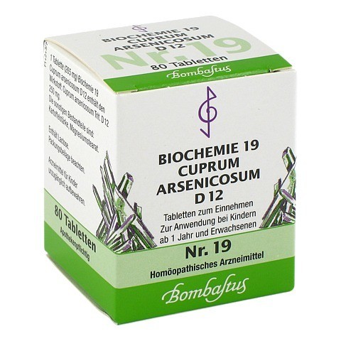 BIOCHEMIE 19 Cuprum arsenicosum D 12 Tabletten 80 Stck N1