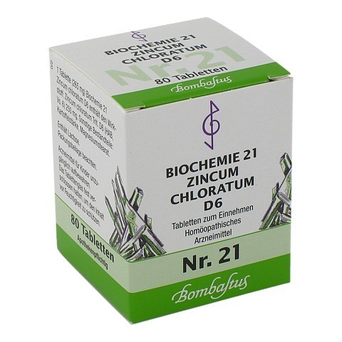 BIOCHEMIE 21 Zincum chloratum D 6 Tabletten 80 Stück N1