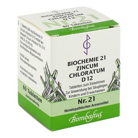 BIOCHEMIE 21 Zincum chloratum D 12 Tabletten 80 Stck N1