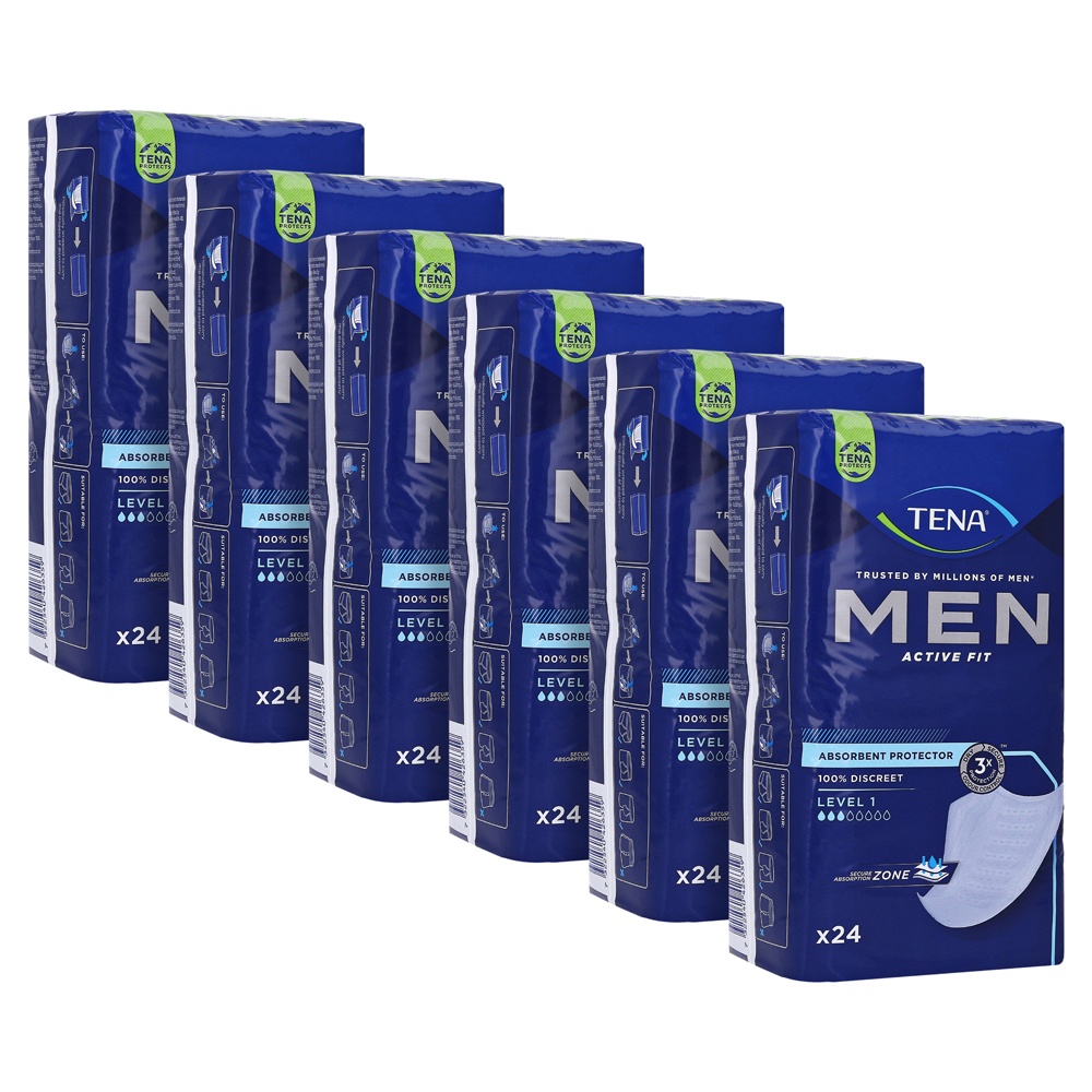 TENA MEN Active Fit Level 1 Inkontinenz Einlagen 6x24 Stück