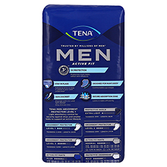 TENA MEN Active Fit Level 1 Inkontinenz Einlagen 24 Stck - Rckseite
