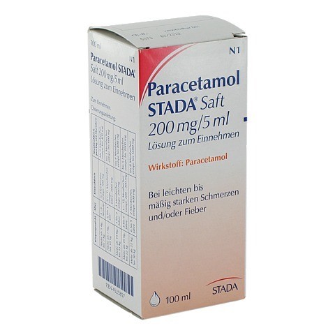 PARACETAMOL STADA Saft 200 mg/5 ml Lsg.z.Einnehmen 100 Milliliter N1