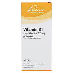 Vitamin B1-Injektopas 25mg 10x1 Milliliter N2 - Vorderseite