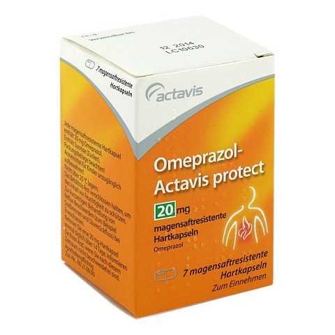 OMEPRAZOL Actavis Protect 20 mg magens.r.Hartkaps. 7 Stck