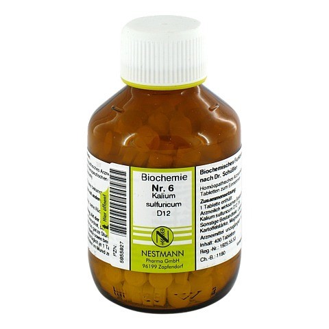 BIOCHEMIE 6 Kalium sulfuricum D 12 Tabletten 400 Stck