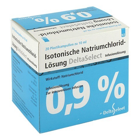 ISOTONISCHE NaCl 0,9% DELTAMEDICA Inf.-Lsg.Pl.Amp. 20x10 Milliliter N3