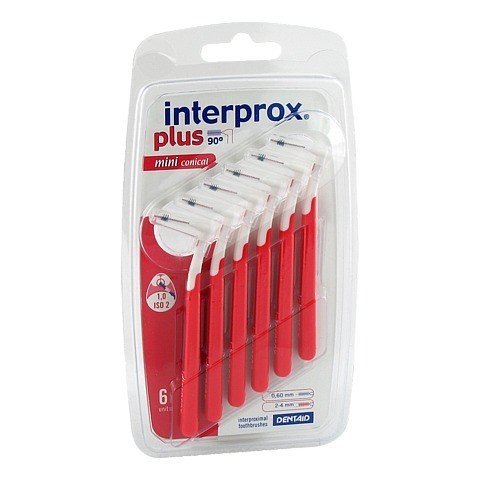 INTERPROX plus mini conical rot Interdentalbürste 6 Stück