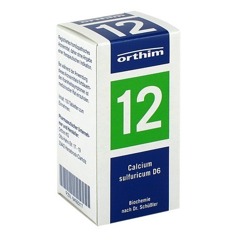 BIOCHEMIE Orthim 12 Calcium sulfuricum D 6 Tabl. 100 Stck N1