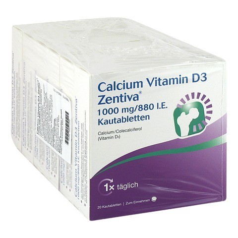CALCIUM VITAMIN D3 Zentiva 1000 mg/880 I.E. Kautab 120 Stck N3