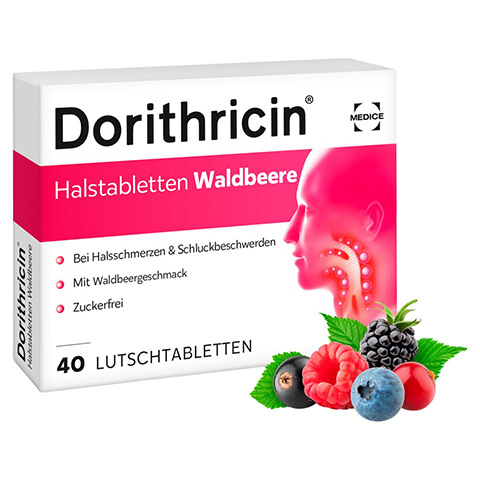 Dorithricin Halstabletten Waldbeere 0,5mg/1,0mg/1,5mg 40 Stück N2