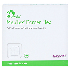 MEPILEX Border Flex Schaumverb.haft.10x10 cm 10 Stck - Vorderseite