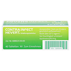 CONTRAINFECT Hevert Erkältungstabletten 40 Stück N1 - Unterseite