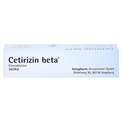 Cetirizin beta 50 Stück N2 - Oberseite