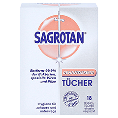 Sagrotan Desinfektionstücher 18 Stück - Vorderseite