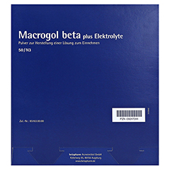Macrogol beta plus Elektrolyte 50 Stck N3 - Unterseite