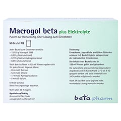 Macrogol beta plus Elektrolyte 50 Stck N3 - Rckseite