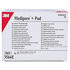 MEDIPORE Plus Pad 3564E steriler Wundverband 50 Stück - Oberseite