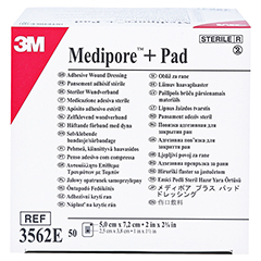 MEDIPORE Plus Pad 3562E steriler Wundverband 50 Stück - Oberseite