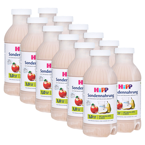 HIPP Sondennahrung Milch Apfel & Birne Kunstst.Fl. 12x500 Milliliter
