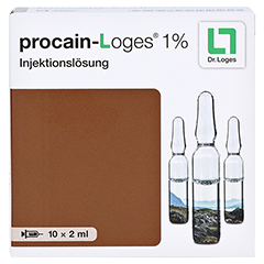 PROCAIN-Loges 1% Injektionslsung Ampullen 10x2 Milliliter - Vorderseite