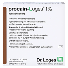PROCAIN-Loges 1% Injektionslsung Ampullen 10x2 Milliliter - Rckseite