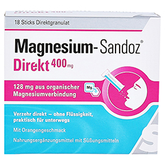 MAGNESIUM SANDOZ Direkt 400 mg Sticks 18 Stück - Vorderseite