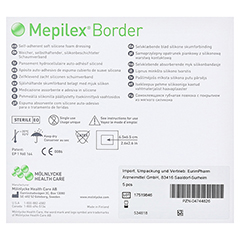 MEPILEX Border Schaumverband 10x10 cm 5 Stck - Rckseite