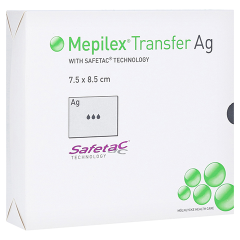 MEPILEX Transfer Ag Schaumverband 7,5x8,5 cm ster. 10 Stck