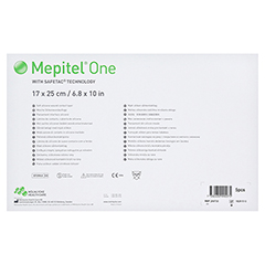 MEPITEL One 17x25 cm Silikon Netzverband 5 Stck - Rckseite