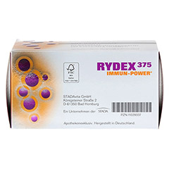 RYDEX 375 Beta-Glucan und Vitamin C Kapseln 60 Stck - Unterseite