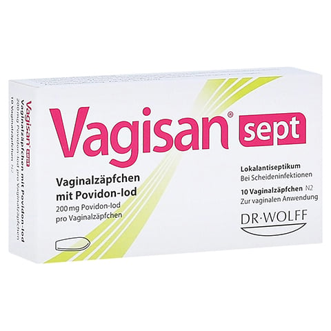 Vagisan sept Vaginalzpfchen mit Povidon-Iod 10 Stck N2