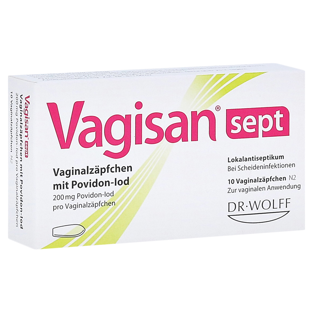 Vagisan sept Vaginalzäpfchen mit Povidon-Iod Vaginalsuppositorien 10 Stück