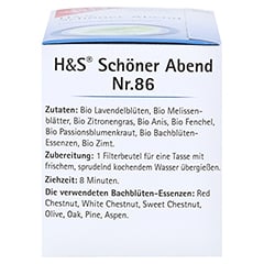 H&S Bio Bachblten Schner Abend Filterbeutel 20x1.5 Gramm - Linke Seite