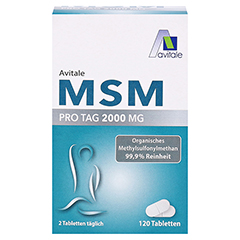 MSM 2000 mg Tabletten 120 Stck - Vorderseite
